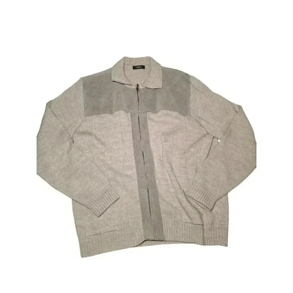 M&S Collezione mens size XL acrylic wool stone full zip soft shell jacket - Picture 5 of 9